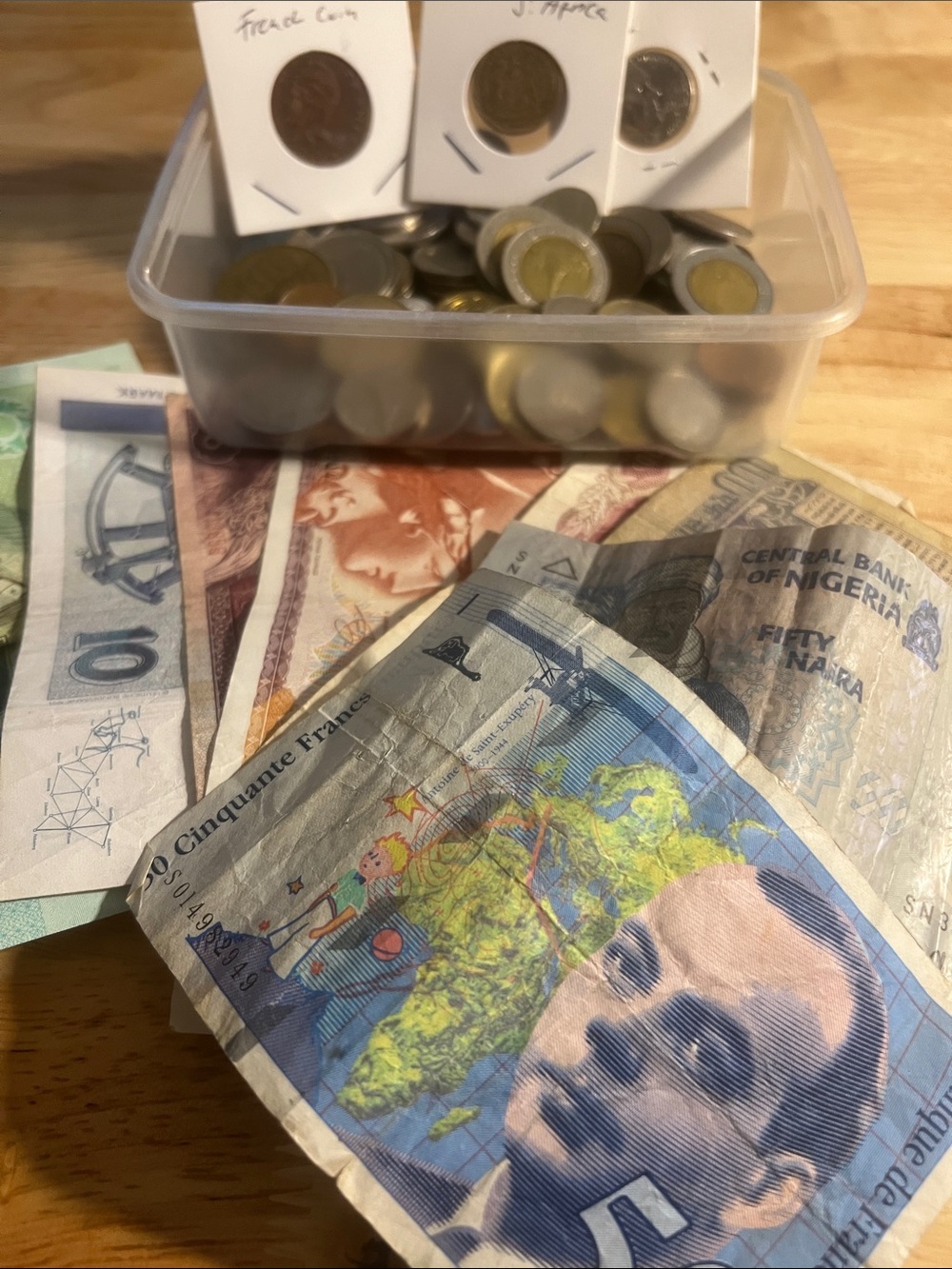 Mixed Vintage World Banknotes - Colorful International Currency Lot